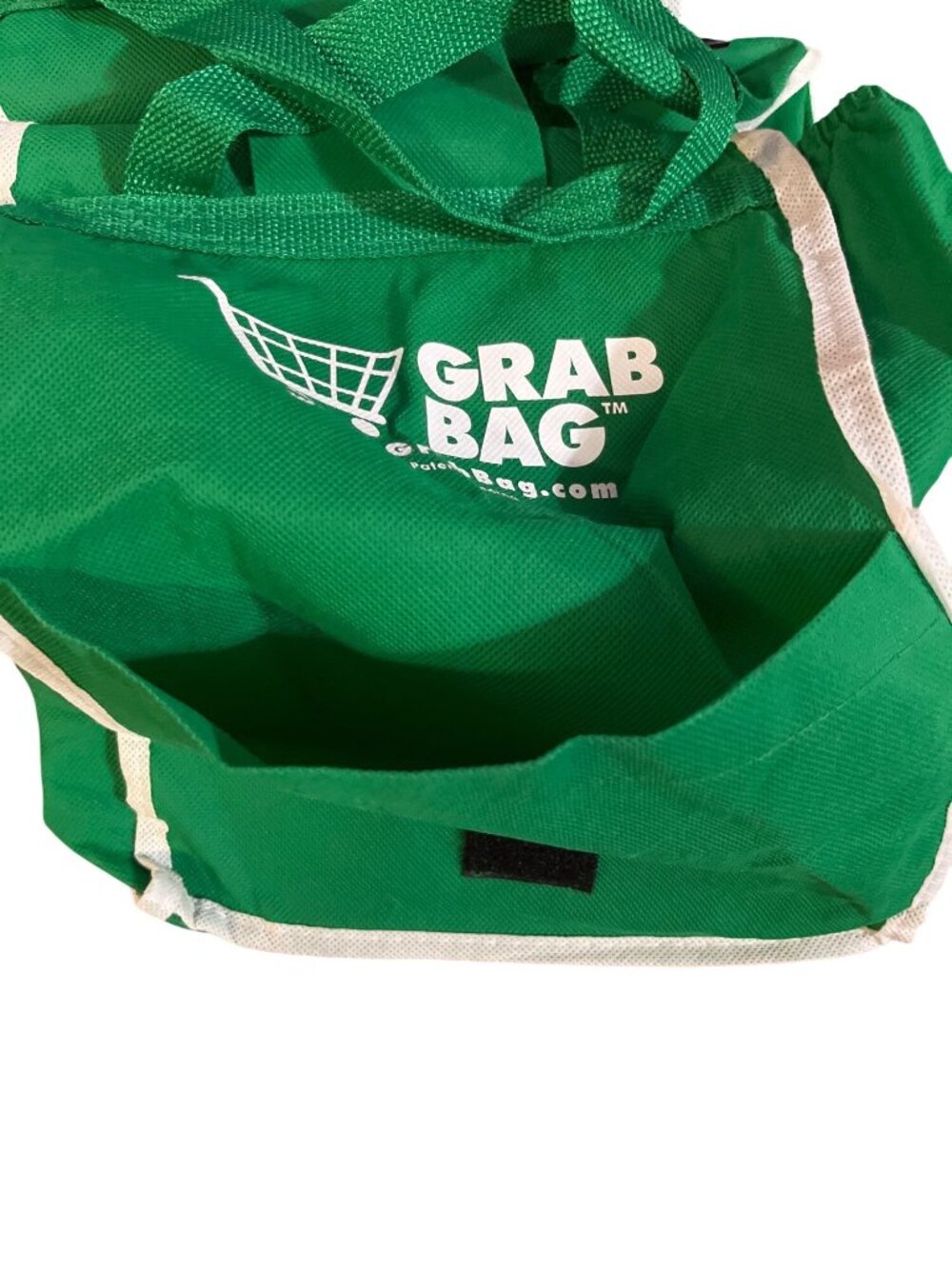 Telebrands Grab Bag Reusable Cart Shopping Bag Green Clip On Used - Picture 11 of 13